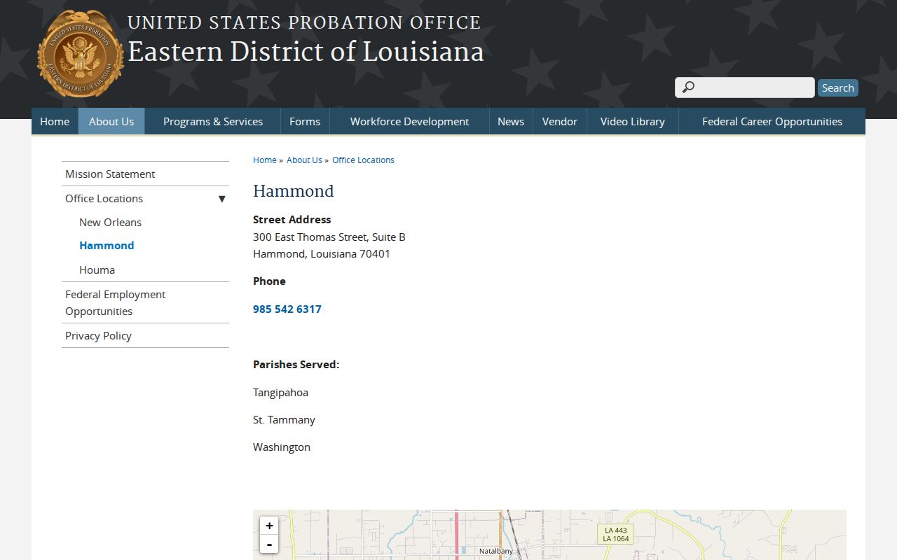 Hammond court docket Eastern District federal office information